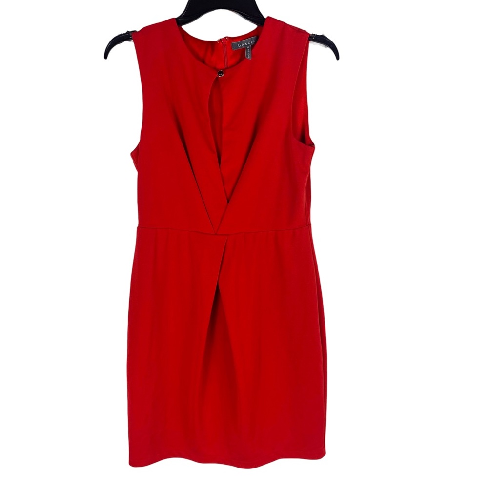 Garcia Red Sleeveless Above Knee Length Dress Sz M